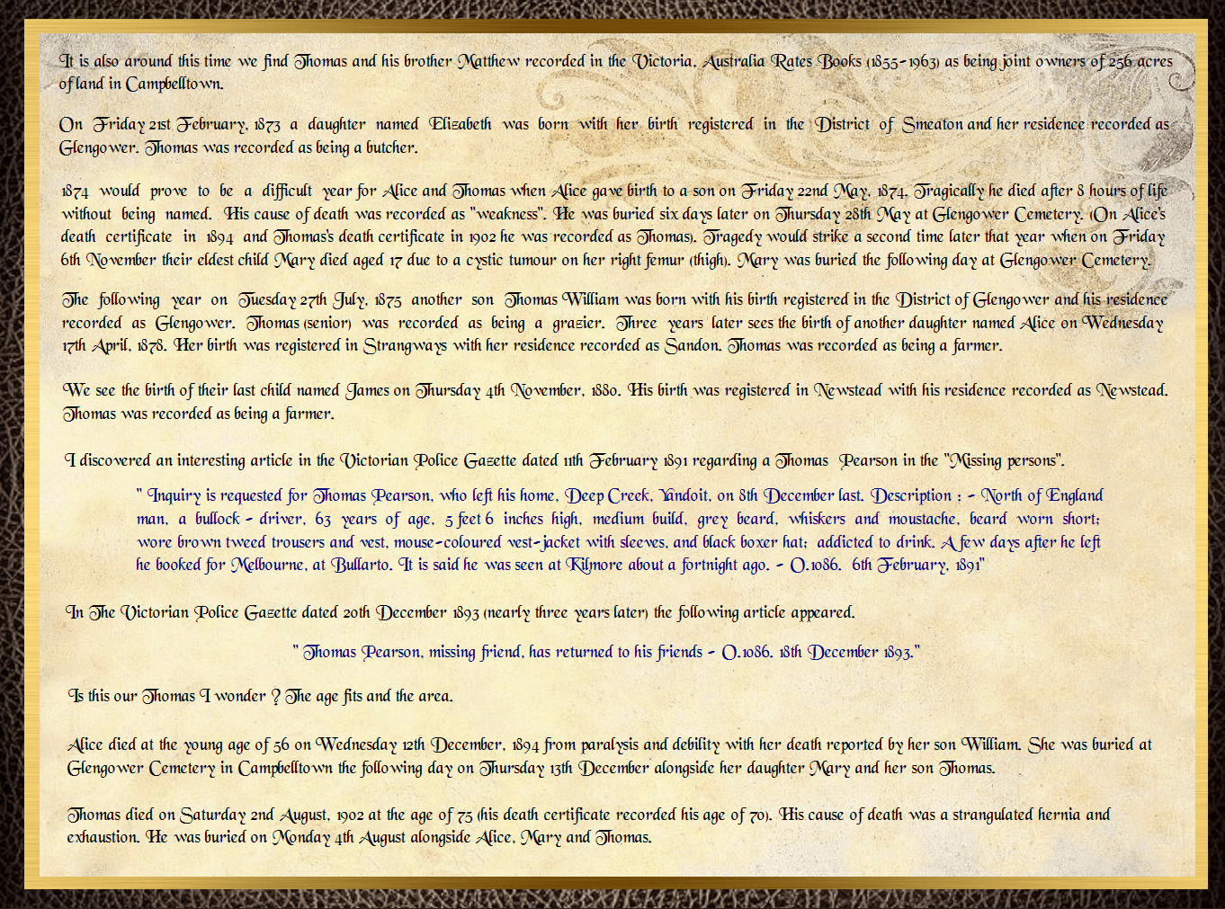Daughter of James Barrow & Mary Parkinson