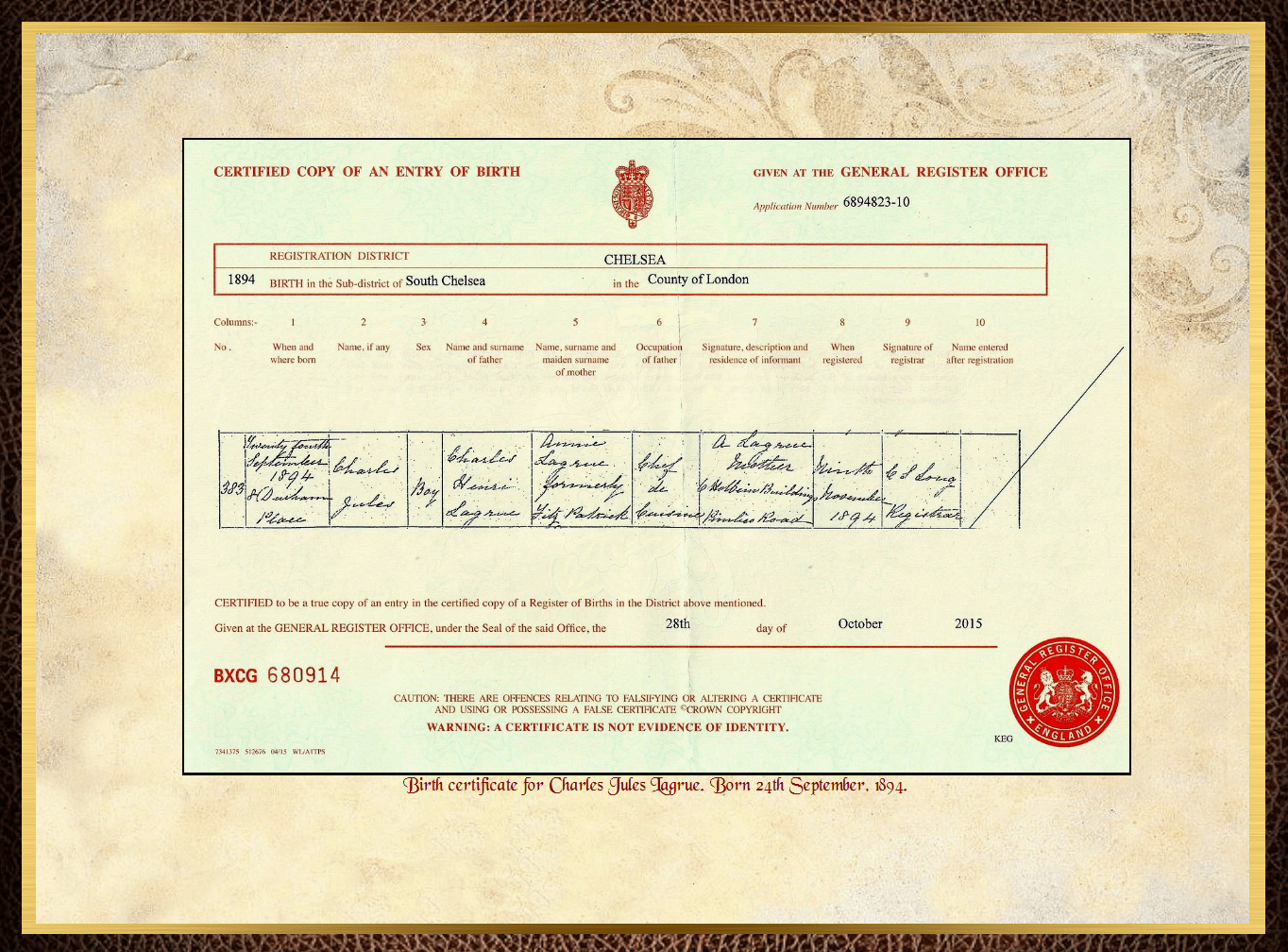 Daughter of John Charles Fitzpatrick & Annie Barrow