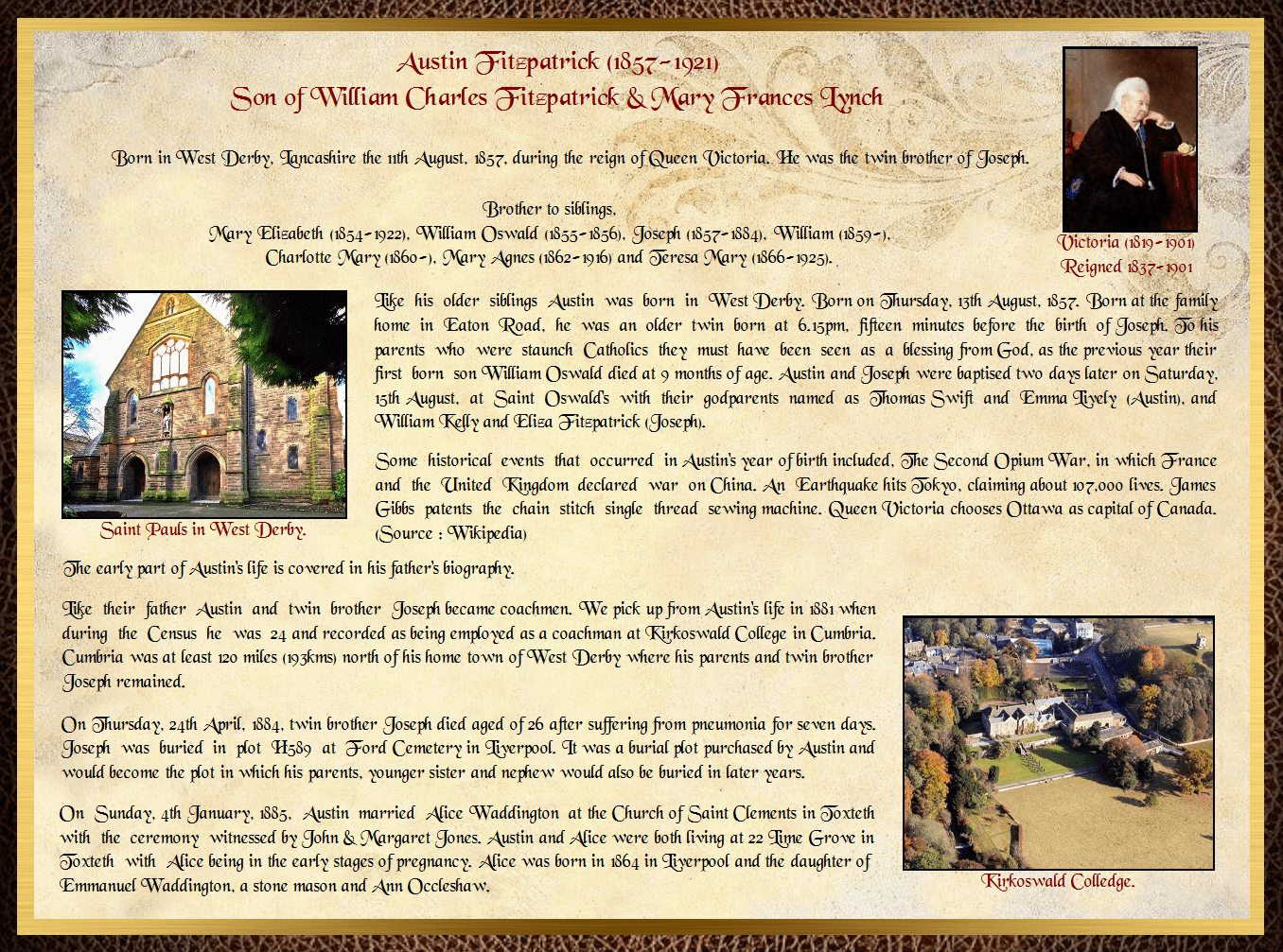 Son of William Charles Fitzpatrick & Mary Frances Lynch