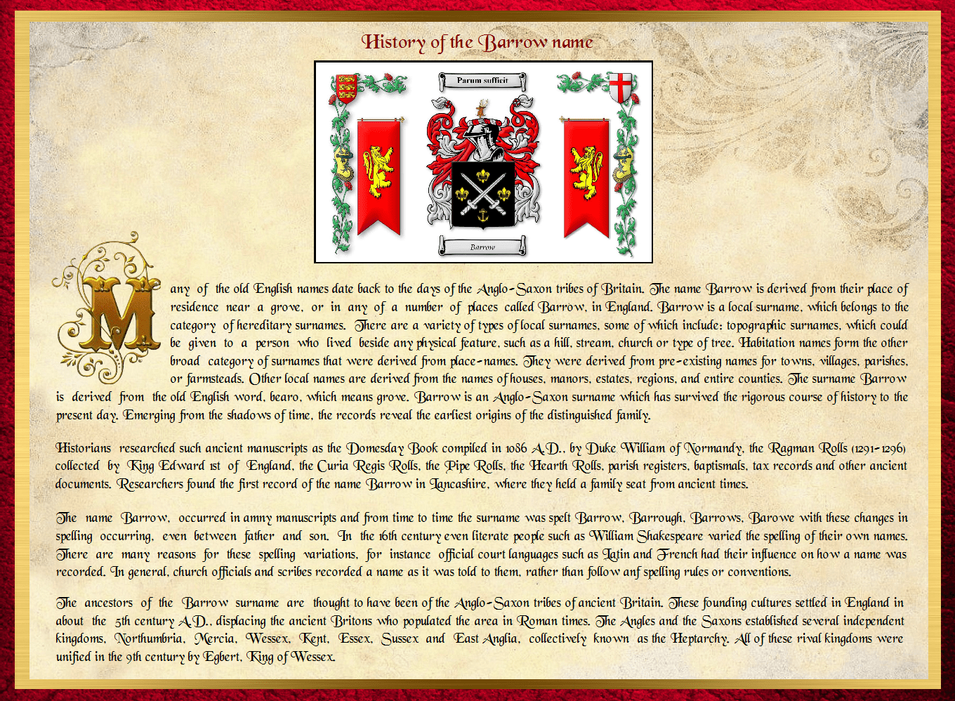 Barrow Family Name History