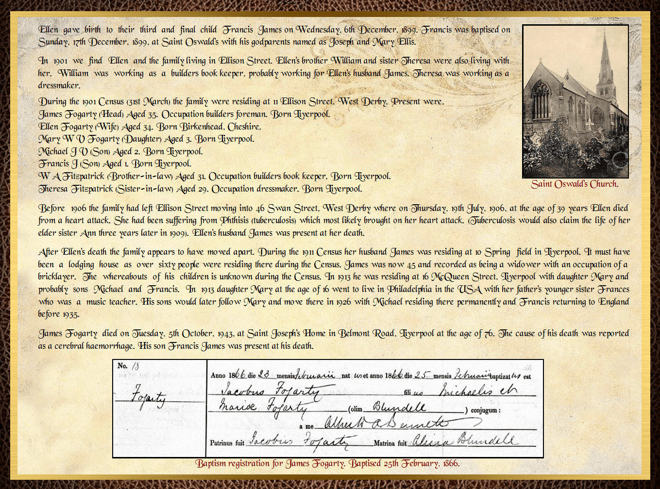 Daughter of John Charles Fitzpatrick & Annie Barrow