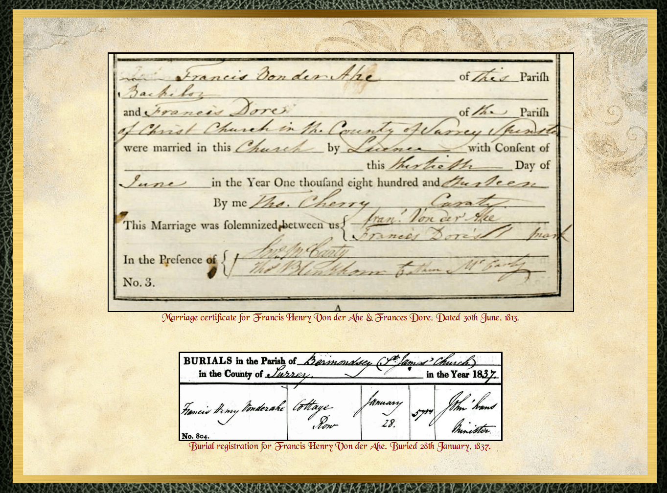 My 4th Great Grandparents
