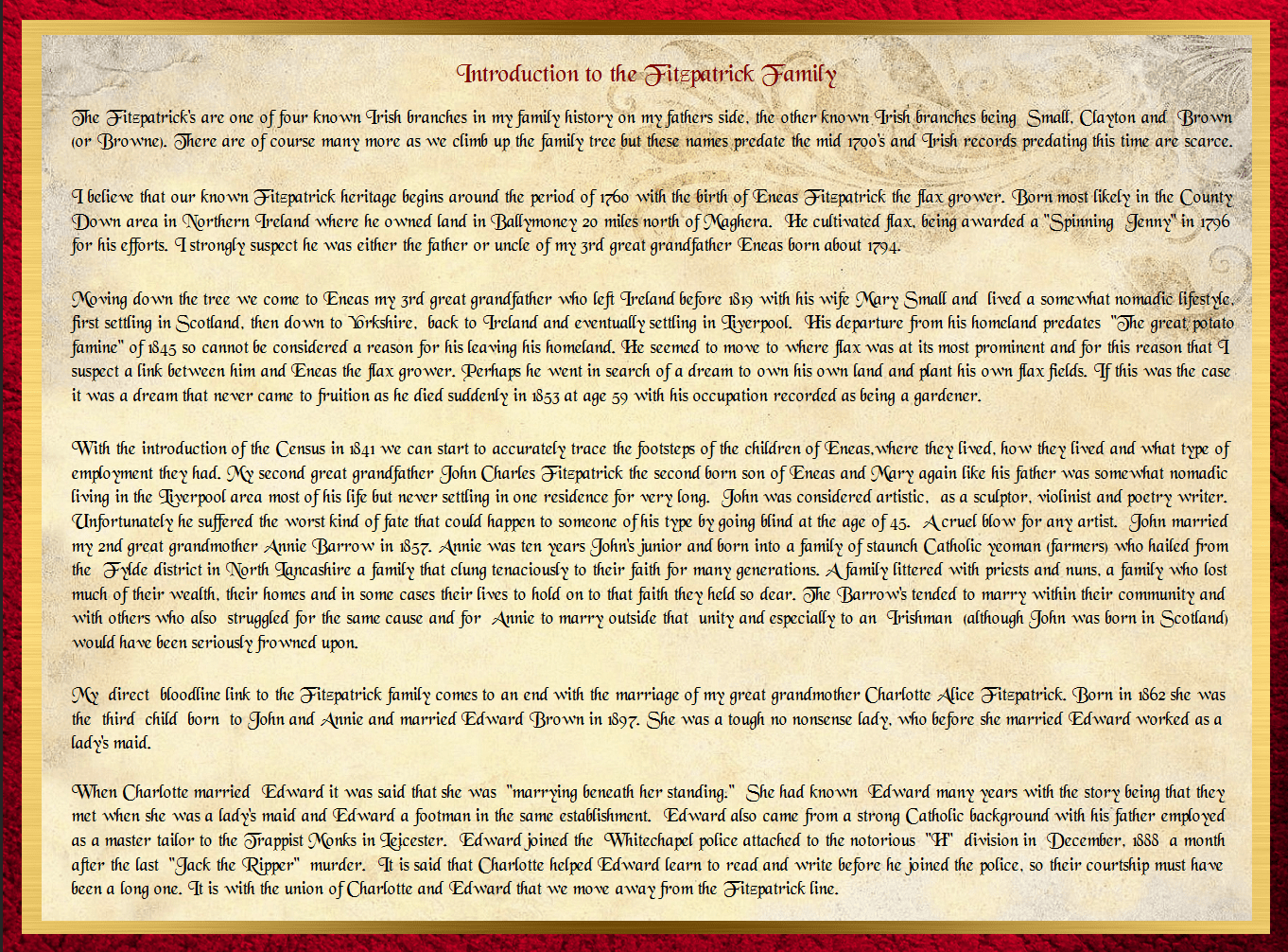 Fitzpatrick Family Name History