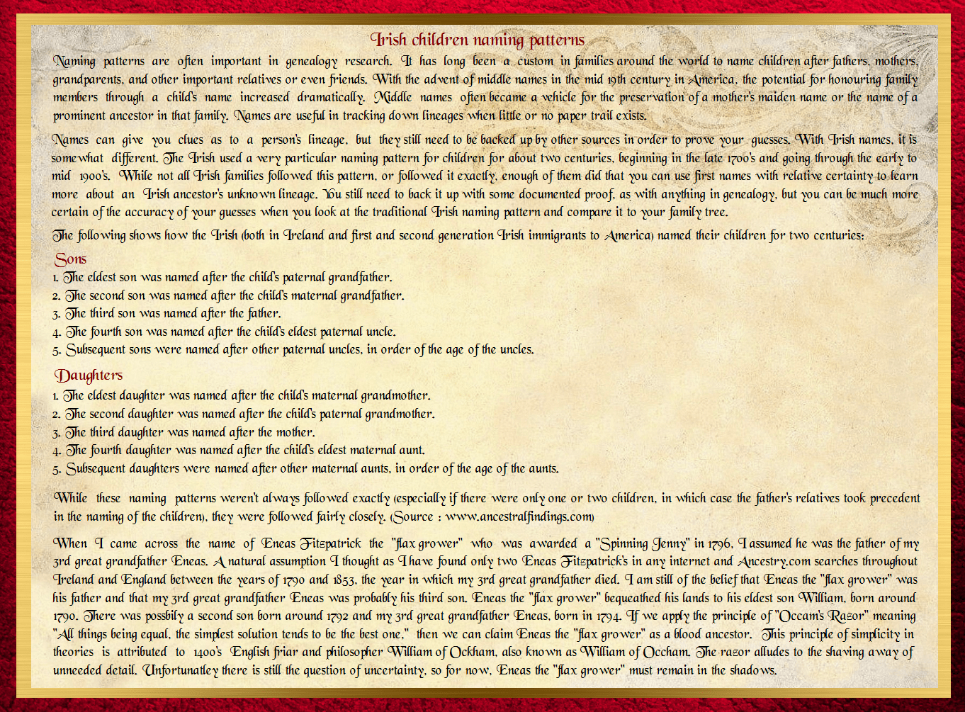 Fitzpatrick Family Name History