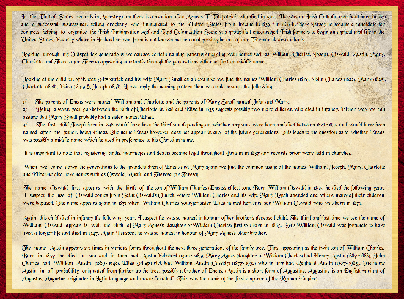 Fitzpatrick Family Name History