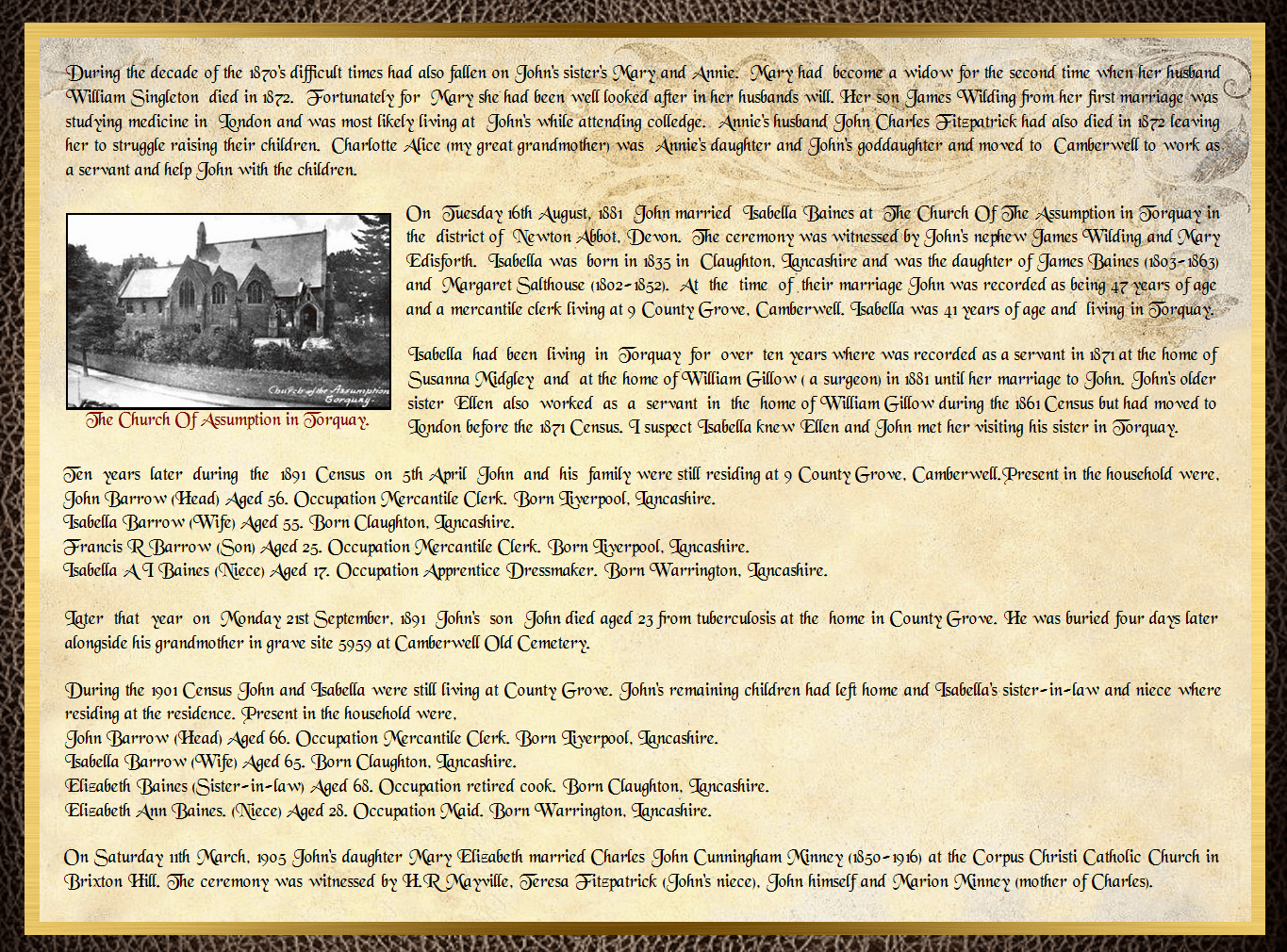 Son of James Barrow & Mary Parkinson