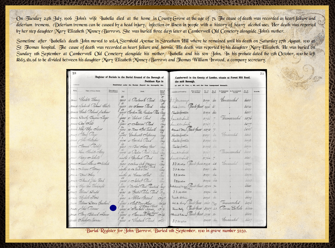 Son of James Barrow & Mary Parkinson
