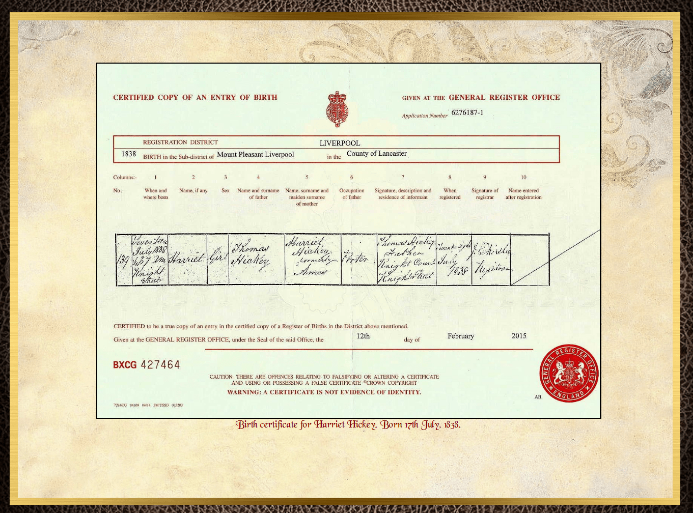 Son of James Barrow & Mary Parkinson