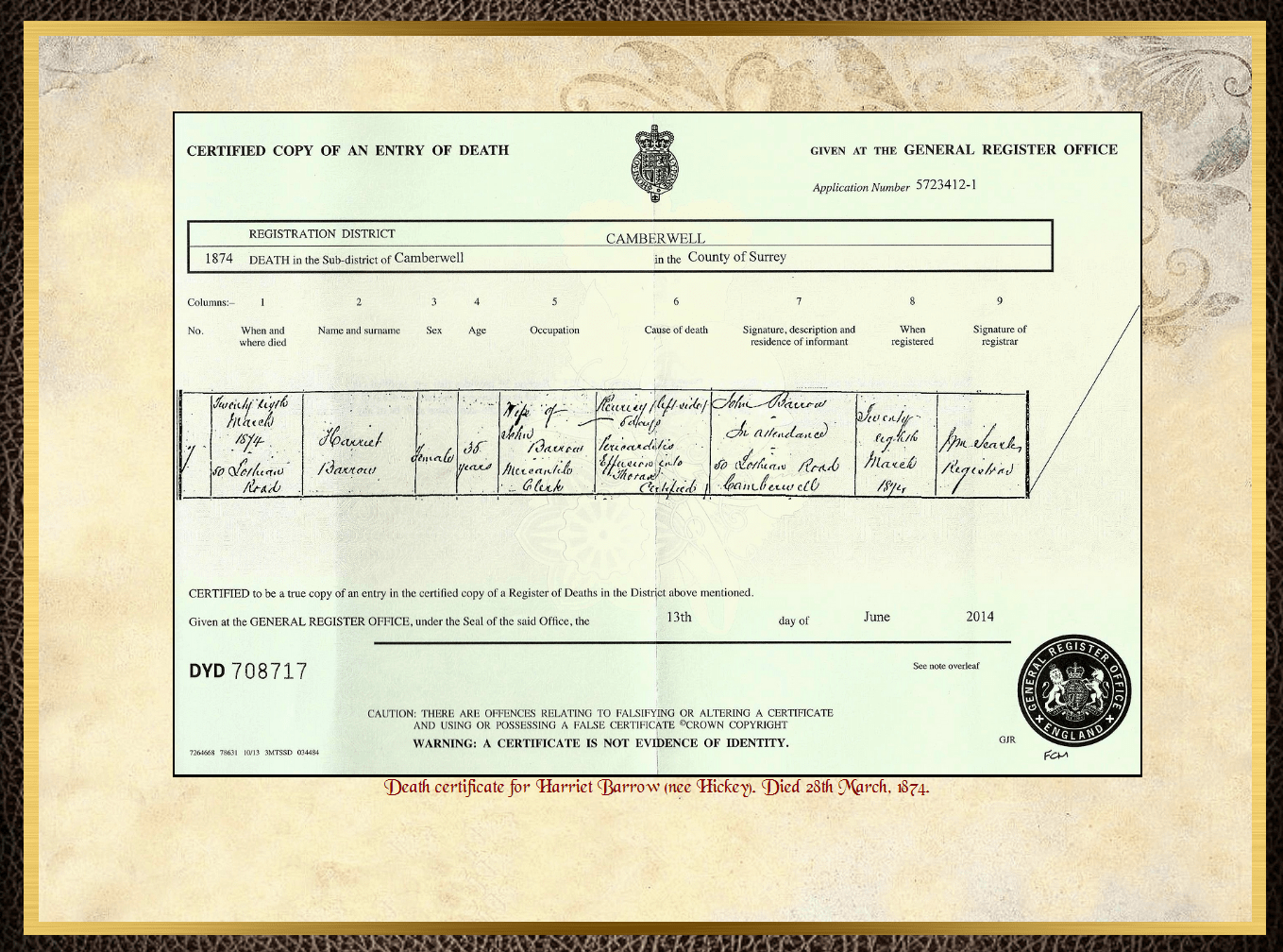 Son of James Barrow & Mary Parkinson