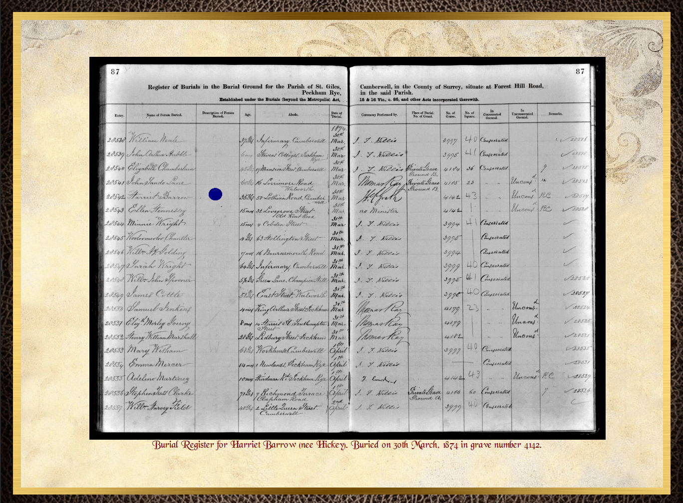Son of James Barrow & Mary Parkinson