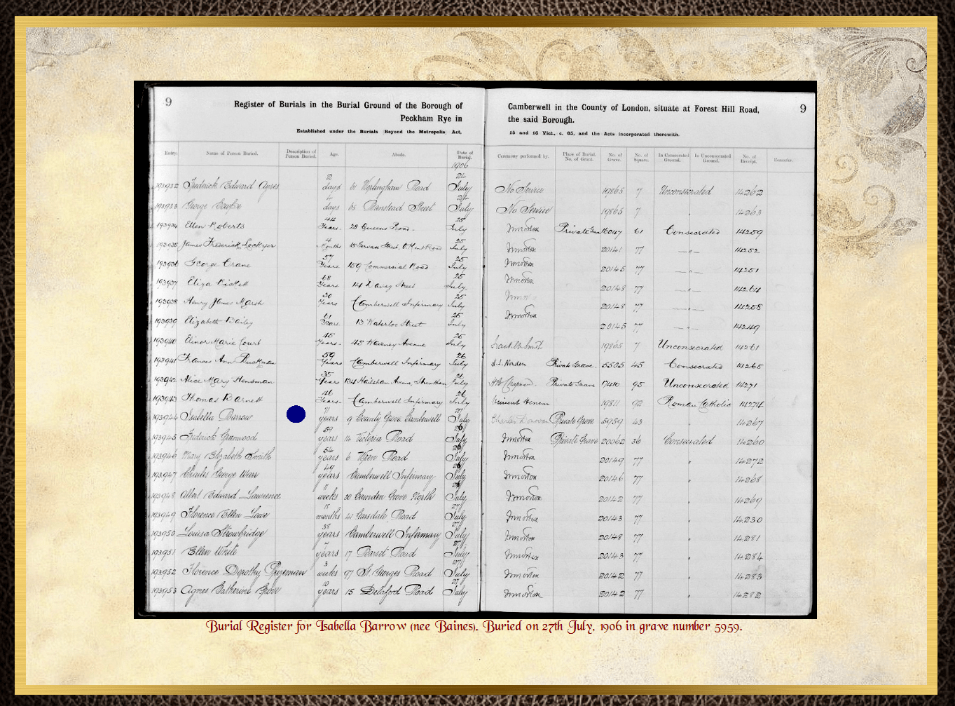 Son of James Barrow & Mary Parkinson