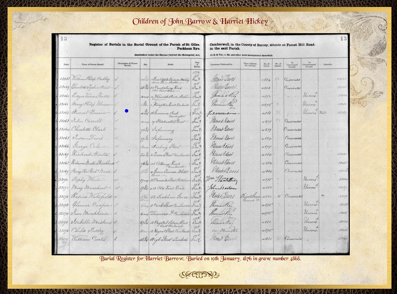 Son of James Barrow & Mary Parkinson