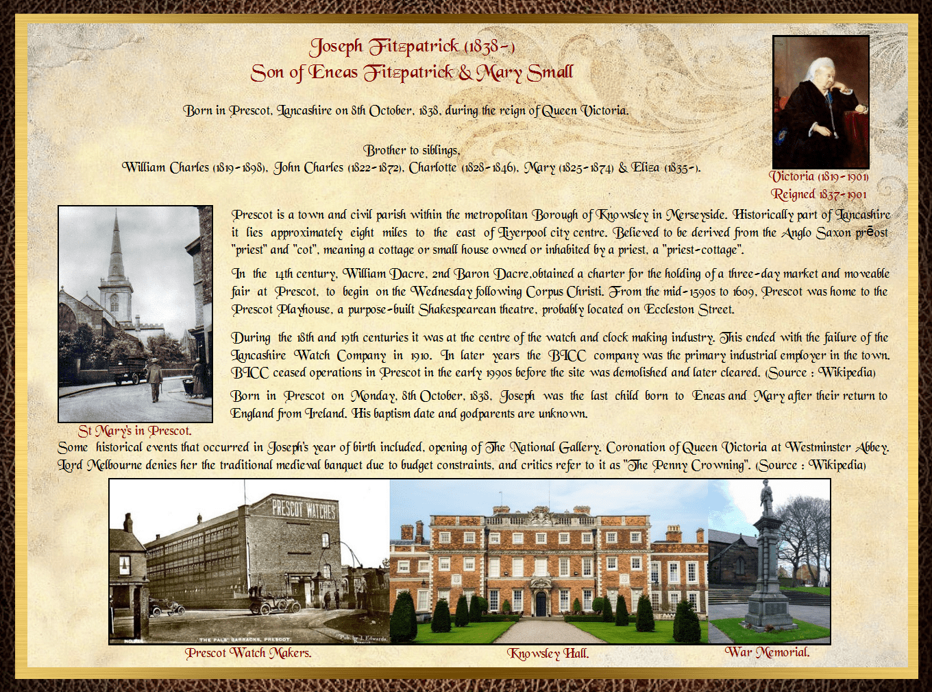 Son of Eneas Fitzpatrick & Mary Small