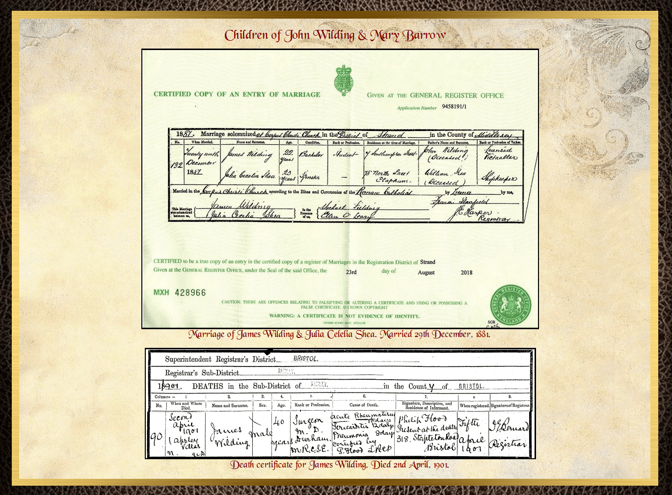 Daughter of James Barrow & Mary Parkinson