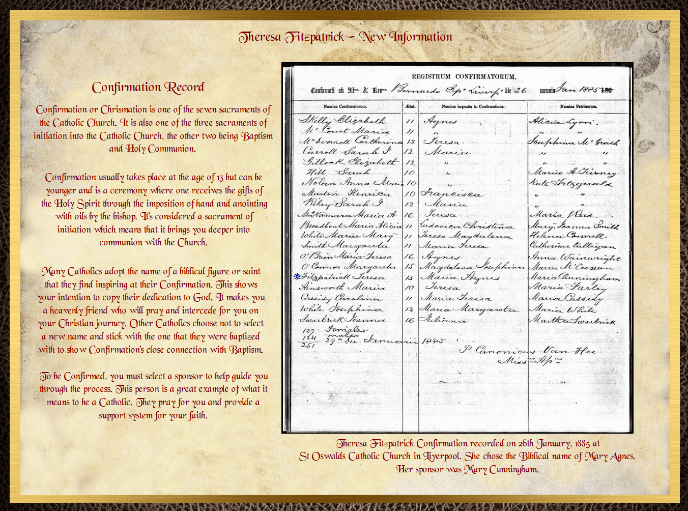 Daughter of John Charles Fitzpatrick & Annie Barrow