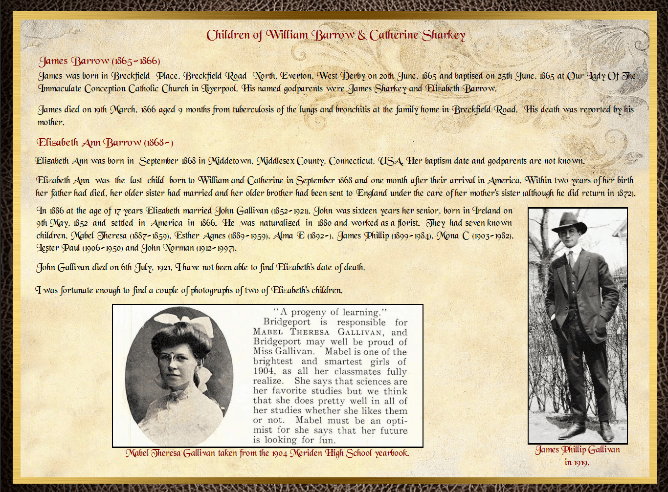 Son of James Barrow & Mary Parkinson
