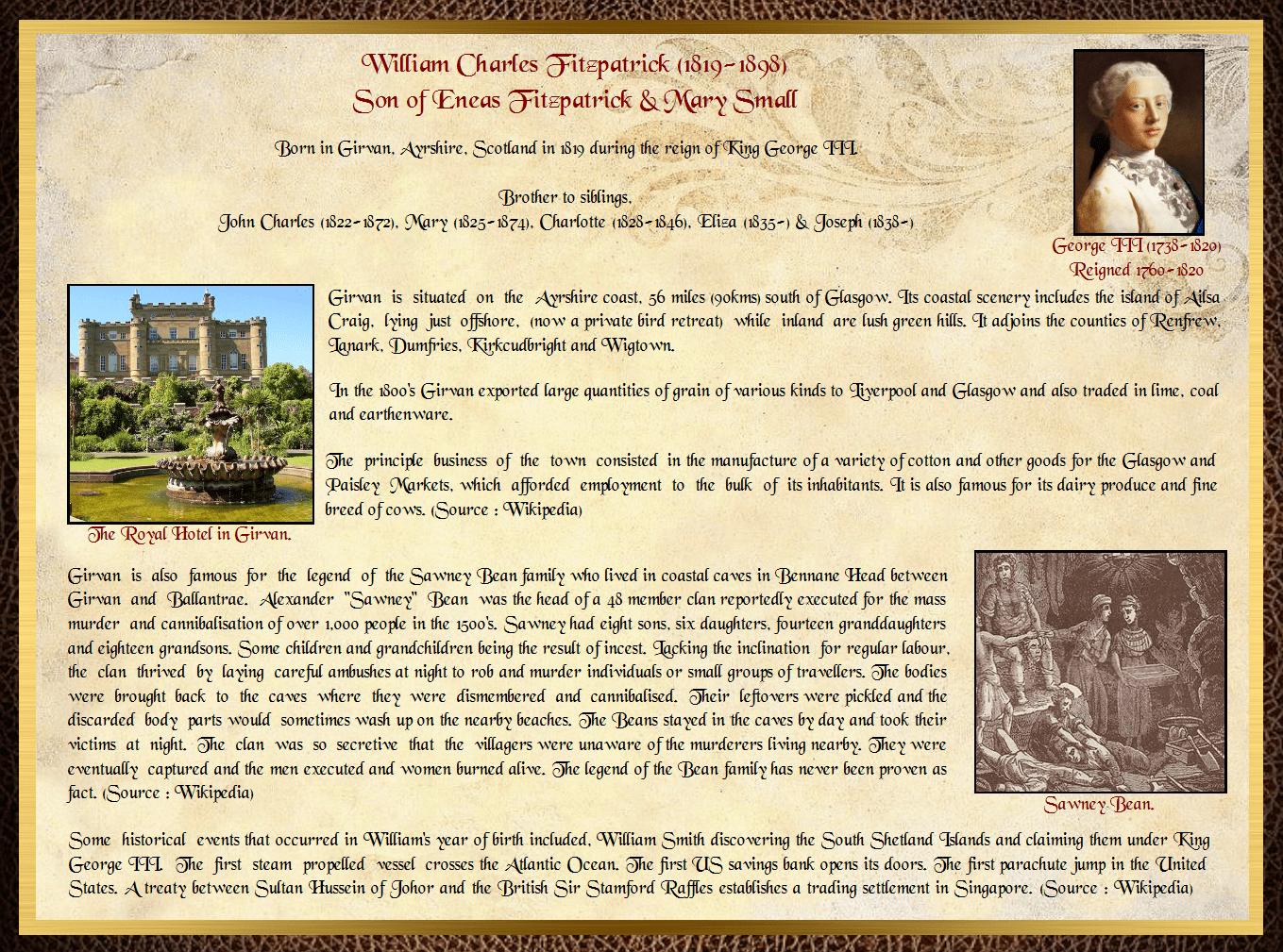 Son of Eneas Fitzpatrick & Mary Small