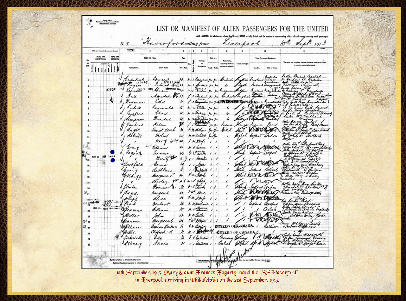 Daughter of John Charles Fitzpatrick & Annie Barrow
